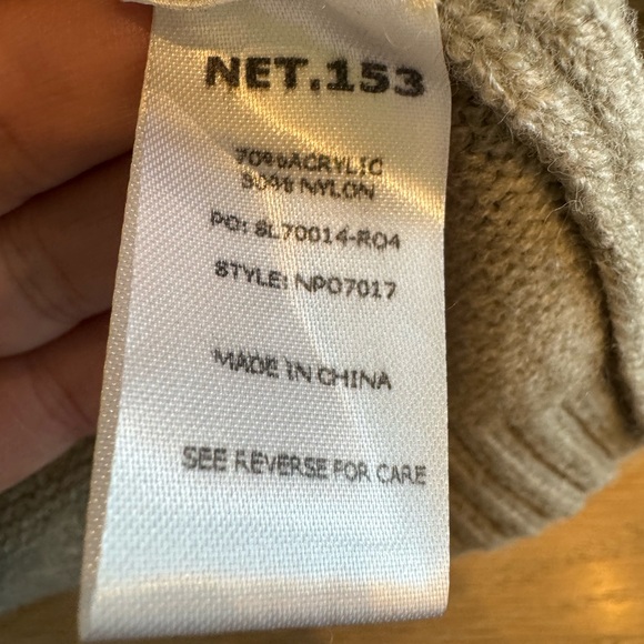 Net.153 turtleneck sweater tan size small / medium - Picture 3 of 7